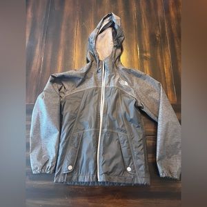 Girls youth The North Face Dryvent lined rain jacket.